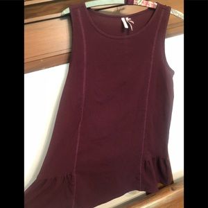 Frenchi Ruffle Peplum Hem Tank